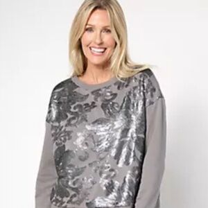 Me by Jennie Garth Embellished Sweatshirt